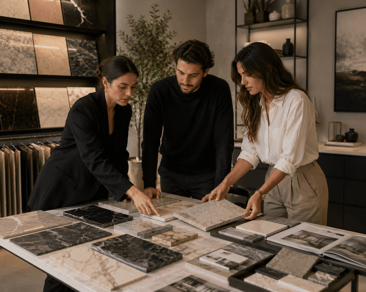 A bric-designed interior space